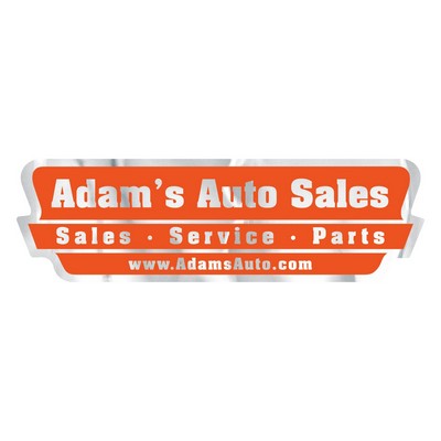 Car-Cal Dealer Decal | Straight Three Panel | 1 3/4" x 5 3/4" | White Reflective