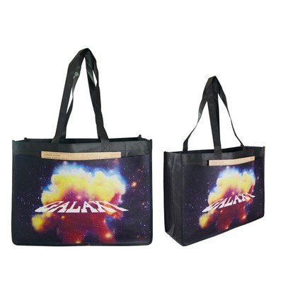Fully Sublimated Evermore Shopper Tote Bag - 100 GSM PET Non-Woven (16"x 12")