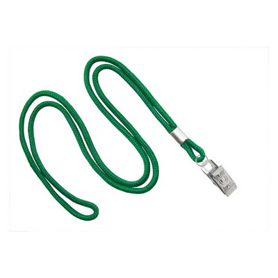 1/8" Blank Lanyard w/Bulldog Clip (Kelly Green)