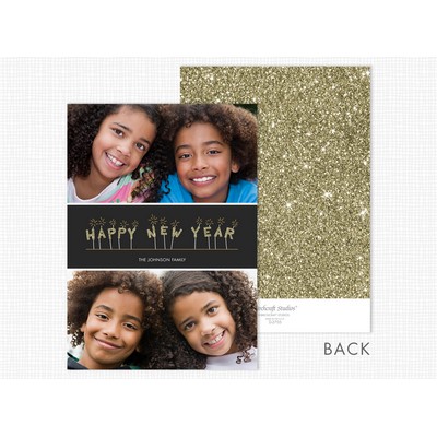 Happy New Year Flat 2 Photo Holiday Cards