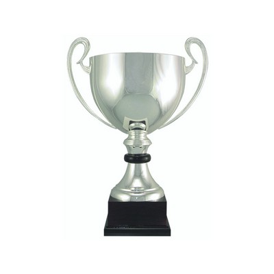 Silver plated Italian Trophy w/Wood Accent (18½")
