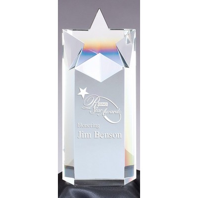 Super Star Crystal Tower Series Award, Medium (6-1/2"H)