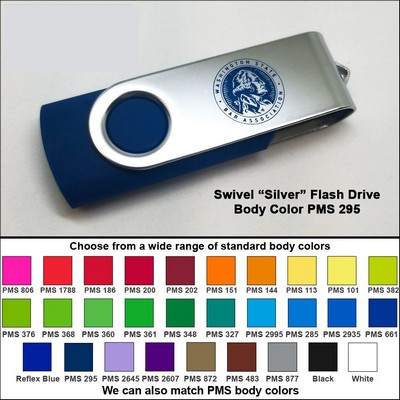 Swivel Flash Drive - 64 GB Memory - Body PMS 295