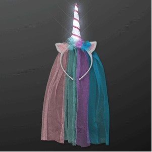 Princess Veil Blinky Unicorn Headband - BLANK