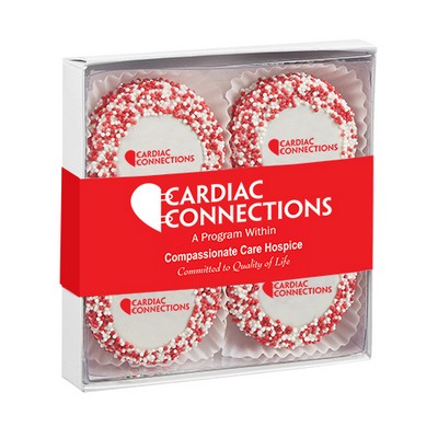 Belgian Chocolate Custom Oreo® Gift Box - Corporate Color Nonpareil Sprinkles