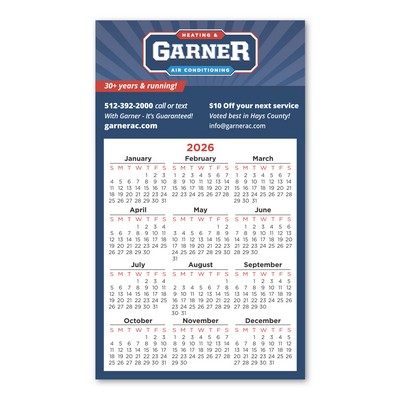Calendar Square Corner Magnet 3 1/2 x 6