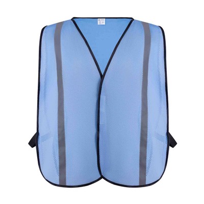Light Blue Mesh Safety Vest, Non ANSI