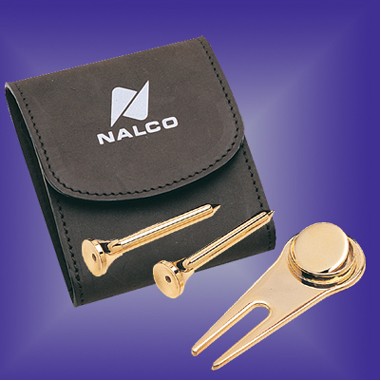 Leather Pouch w/Golf Accessories - ON SALE, LIMITED STOCK