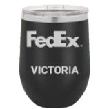 12 Oz. Polar Camel Matte Black Vacuum Insulated Stemless w/Lid