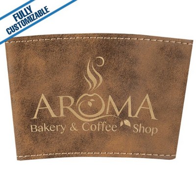 Rustic Gold/Tan Leatherette Mug Sleeve