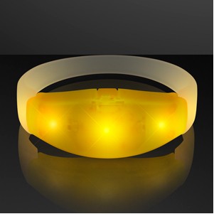 Yellow LED Steady Illumination Stretch Bracelet - BLANK