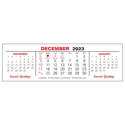 Holidate™ 2027 Calendar Pad, Red/Black