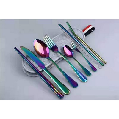 Rainbow Stainless Steel 9-Piece Cutlery Set