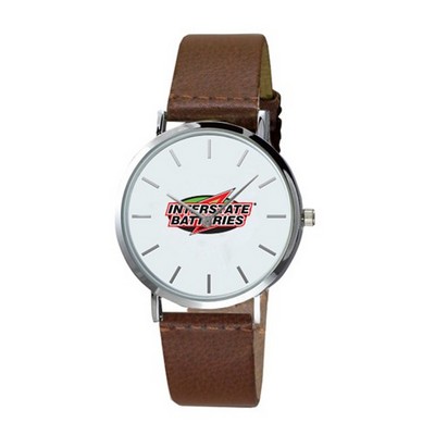 Men's Plexus Silver Leather Strap
