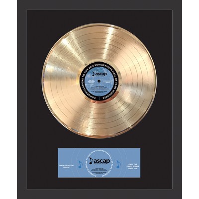 Gold Framed 12" Record - Black Backer + Insert - 16 x 20