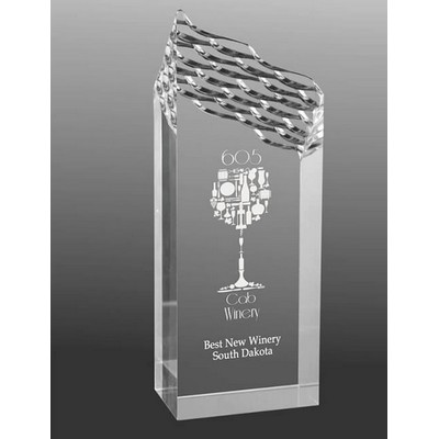 Clear Rip Tide Acrylic Award (3½"x 9")