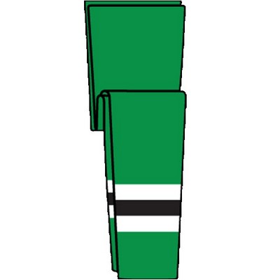 Dallas Pro Series Green Road Socks w/White & Black Stripes