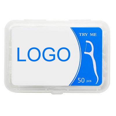 50-Pack Dental Floss Picks | Disposable Tooth Cleaners
