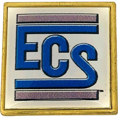 Digistock Lapel Pins - 3/4" W x 3/4" H Square