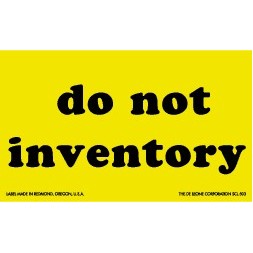 Do Not Inventory Matte Paper Labels - 3" x 5"
