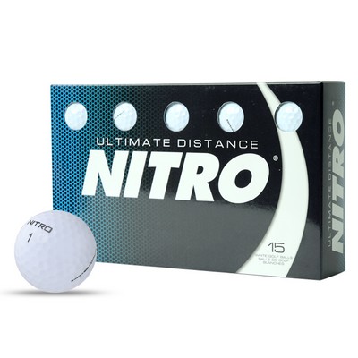 Nitro Ultimate Distance Golf Balls - 15 Ball Pack