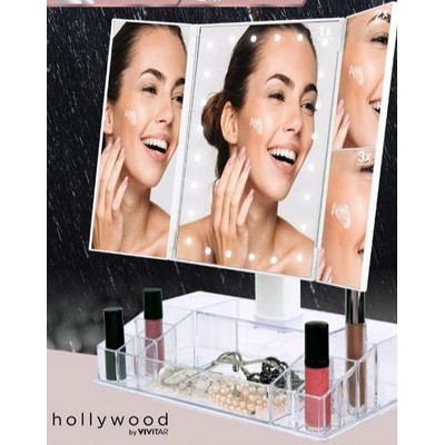 Vivitar® Hollywood by Vivitar 24 LED Lighted Tri-Fold Mirror