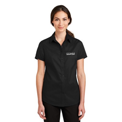 Port Authority® Women's Short Sleeve SuperPro Twill Shirt