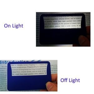 LED card Magnifier Pocket Magnifying 3X Card
