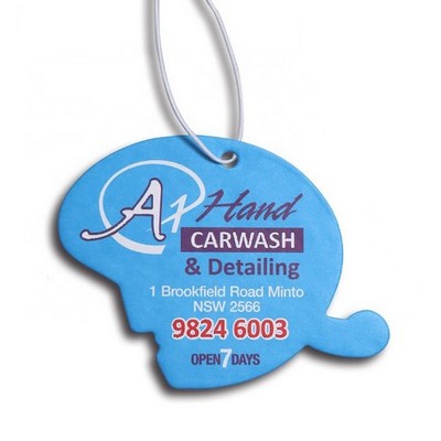 3.5" Die Cut Shape Custom Full Color Printed Air Freshener/Air Deodorizer w/Cantaloup Scent