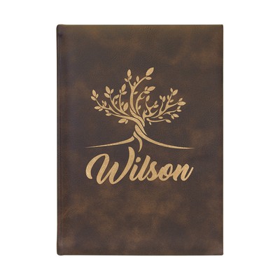 7" x 9¾" Rustic/Gold Leatherette Sketch Book