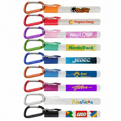 10 Ml. Lens & Screen Cleaner Clip Cap Sprayer with Carabiner