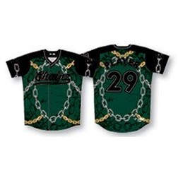 Full Button Up Printed Baseball Jersey
