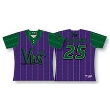 Vertical Striped Two Tone Baseball Jersey