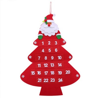 Felt Christmas Santa Tree Advent Calendar