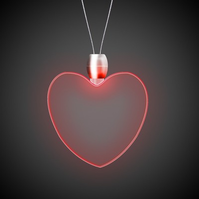 24" Red Heart Light-Up Pendant Necklace(Digi-Print)