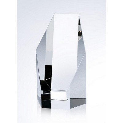 Hexagon Tower Crystal Award, 5"H