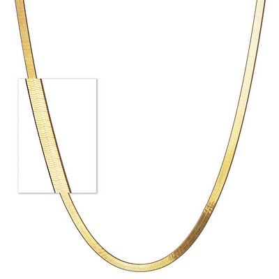 Jilco Inc. 18" 14K Yellow Gold Vermeil Herringbone Chain Necklace
