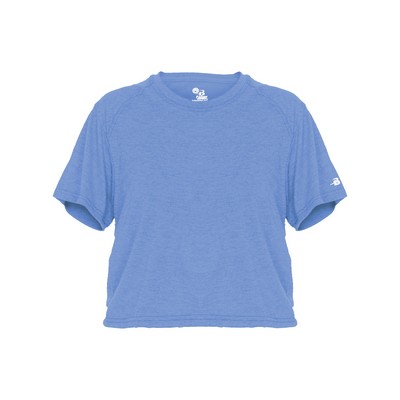 Badger Sport Ladies Tri-Blend Crop Tee