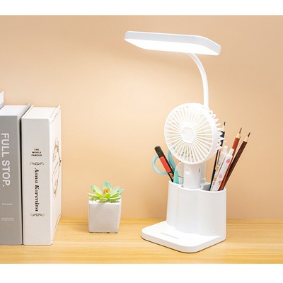 Brightness Adjustable LED Desk Lamp with Pen Holder
