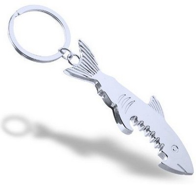 Shark Shape Bottle Opener Keychain