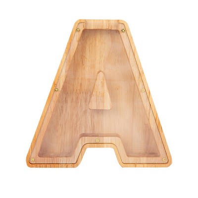 Wood Letter Bank Money Box Birthday