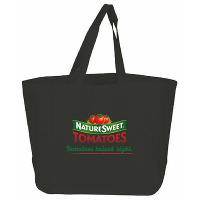 6 Oz. Colored Cotton Canvas Grocery Tote (12"x13"x8")