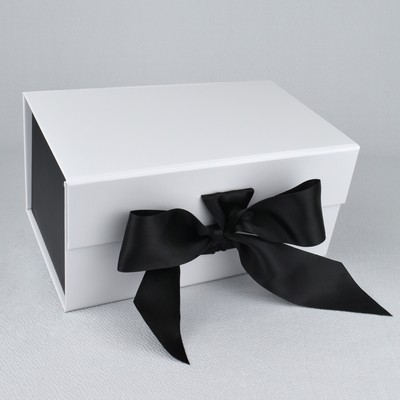Magnetic Closure Gift Box with Satin Ribbon (8.25" x 5" x 4in)