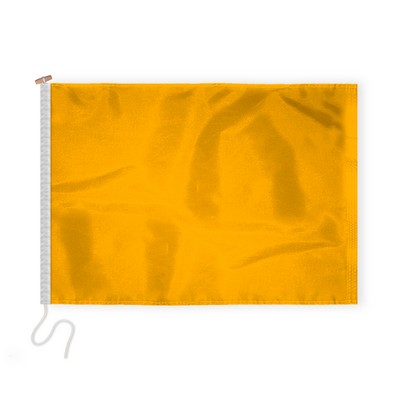 2.5'x3.3' Nylon Yellow Beach Safety Flag with sleeve and rope & toggle - Caution Signal