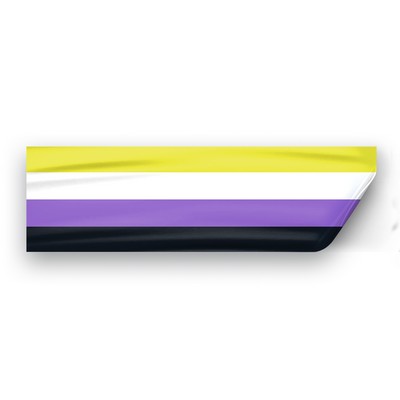 3" x 10" Non-Binary Pride Window Decals