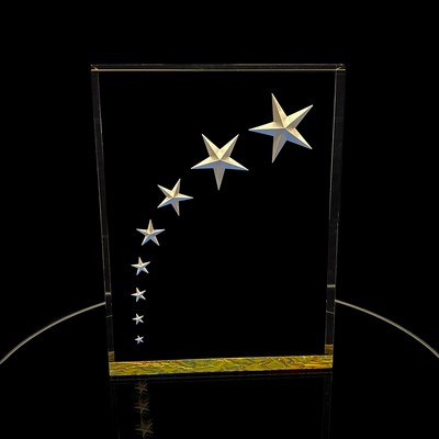 3D Carved Stars Plaque