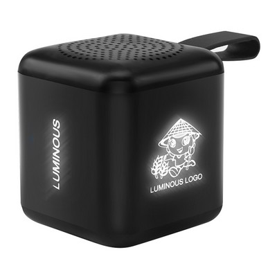 SonicWave Mini Cube Bluetooth® Speaker with Light-Up Logo