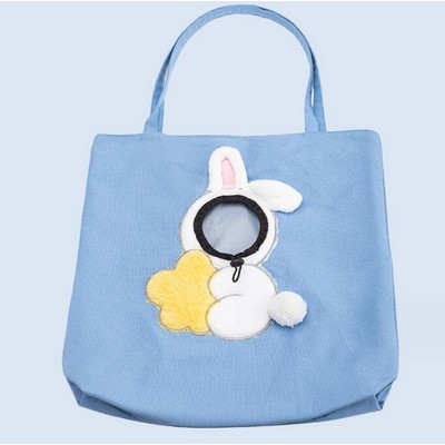 Dog Carrying Tote Bag with Rabbit Design