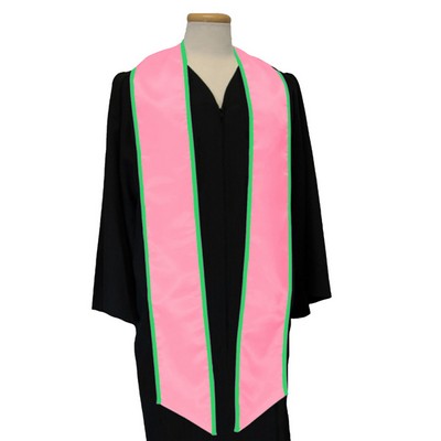 Pink Gradation Sash with Kelly Green Binded Edge