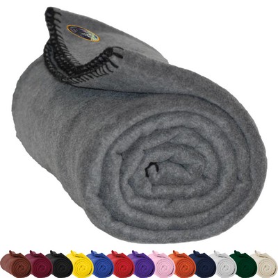 Polar Fleece Blankets w/ Custom Imprint USA Decorated (50" x 60")